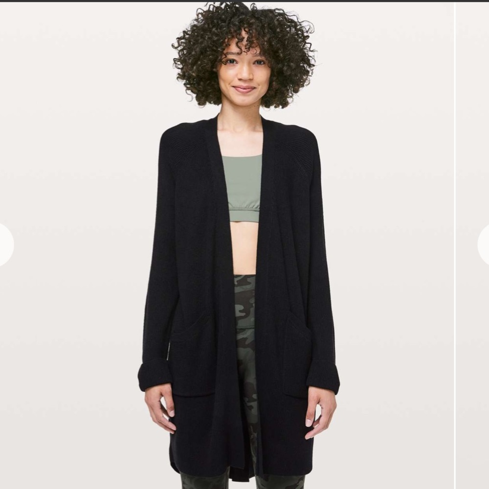 Lululemon still at ease wrap, black, size 4